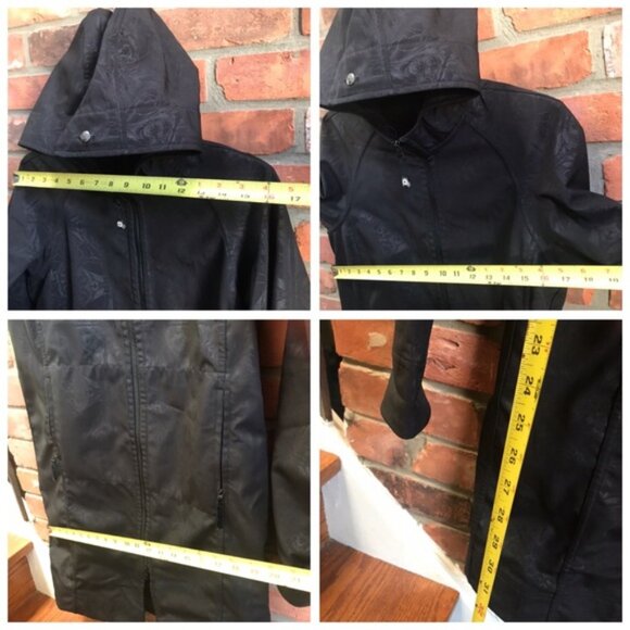 Lululemon RARE Apres Softshell Print Trench Jacket Rain Coat Dancers In Snow 8 - Picture 10 of 16